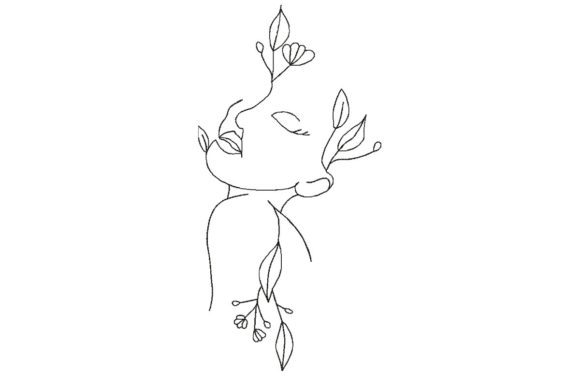 Beautiful Woman Flower Embroidery Review