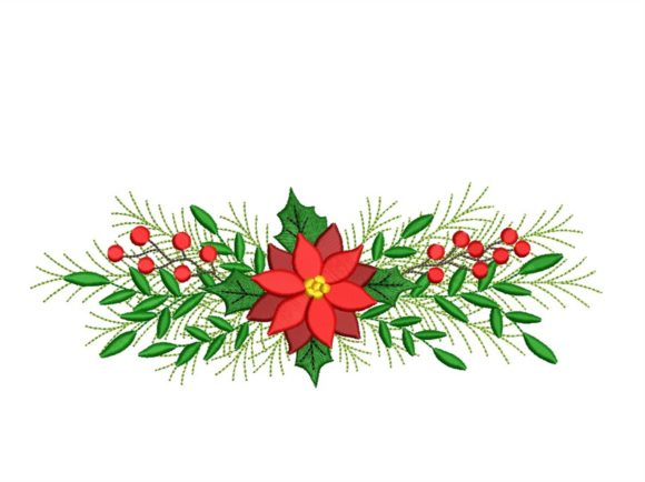 Christmas Poinsettia: A Thoughtful Embroidery Design for Meaningful Gifts