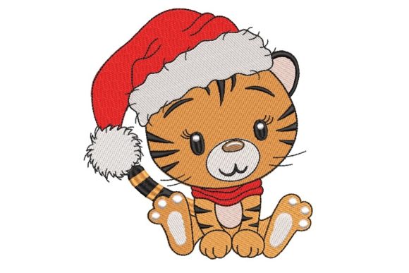 Christmas Tiger Embroidery Design Review for Business Merch