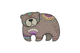 Decorated Bear: A Woodland Charm for Small Business Merch