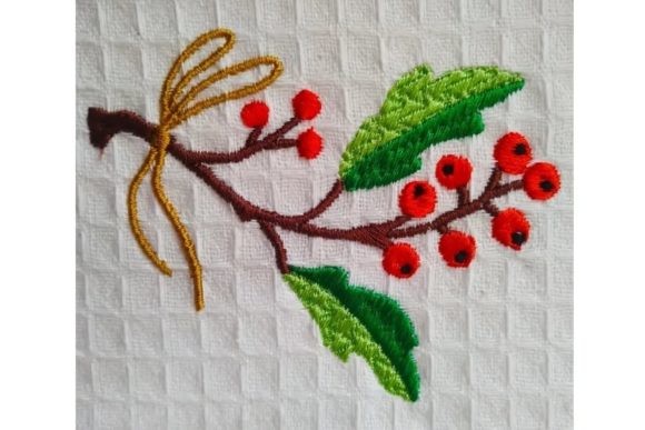 Holly Embroidery Design: A Festive Review for Branded Merch