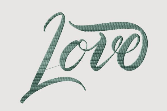 Love: A Timeless Calligraphic Embroidery Design for Meaningful Gifts
