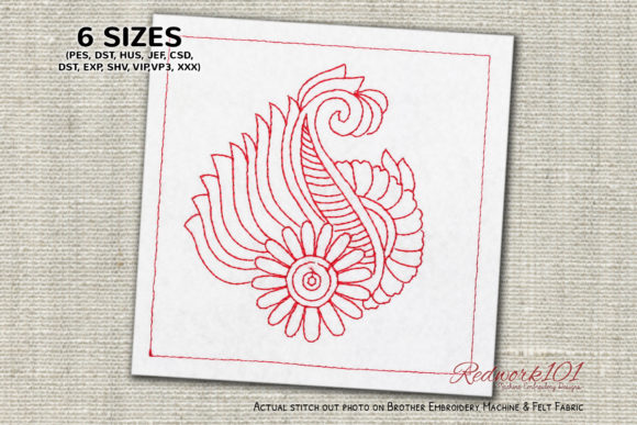 Paisley Mehandi: Redwork Embroidery Review
