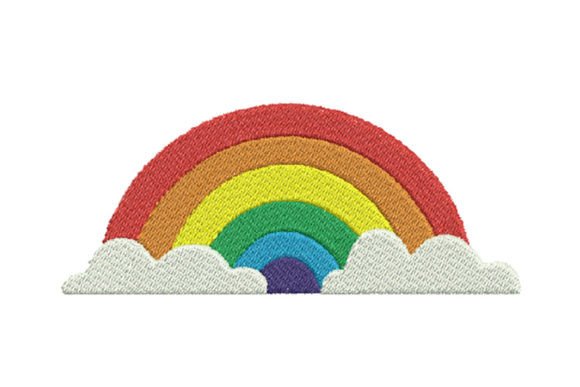 Rainbow: A Dazzling Embroidery Design for Personalized Nursery Gifts