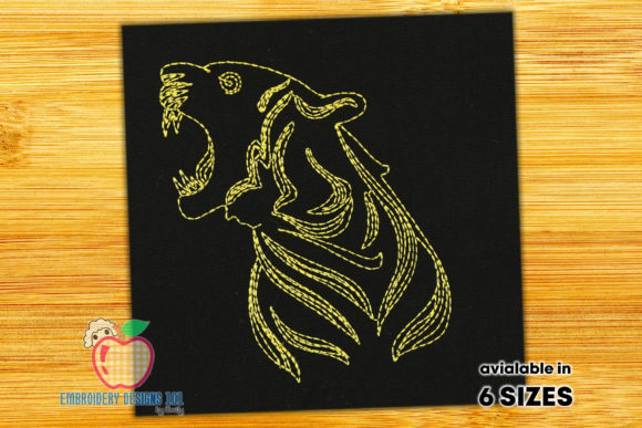Roaring Tiger: A Fearless Embroidery Design for Meaningful Gifts